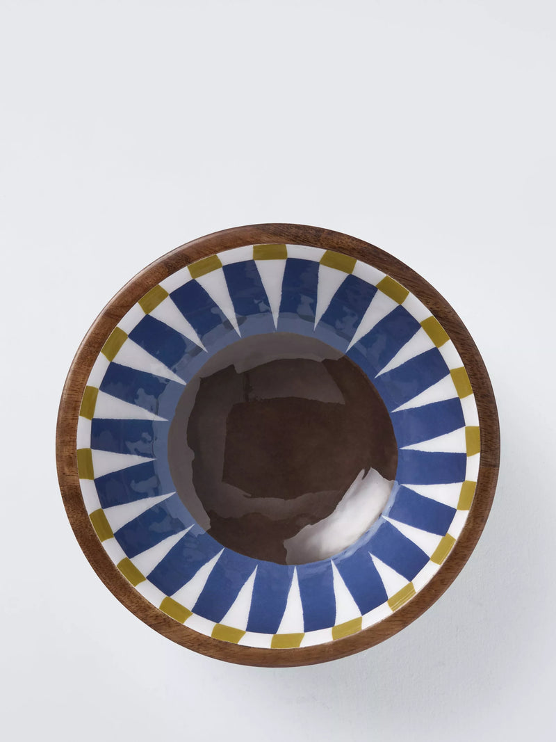 John Lewis mango wood bowl walnut finish 18cm, UK version