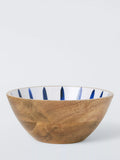 John Lewis coastal mango wood serve bowl 18cm - British product