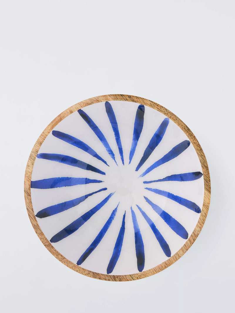 John Lewis coastal mango wood serve bowl 18cm - British product