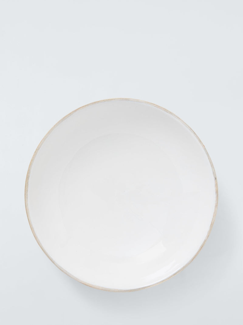 John Lewis white enamel mango wood serve bowl 35cm, imported from the UK