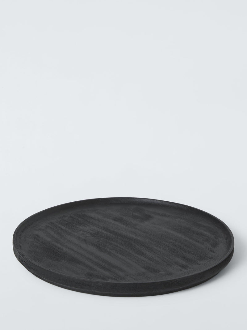 John Lewis rustic black round platter 35cm British brand