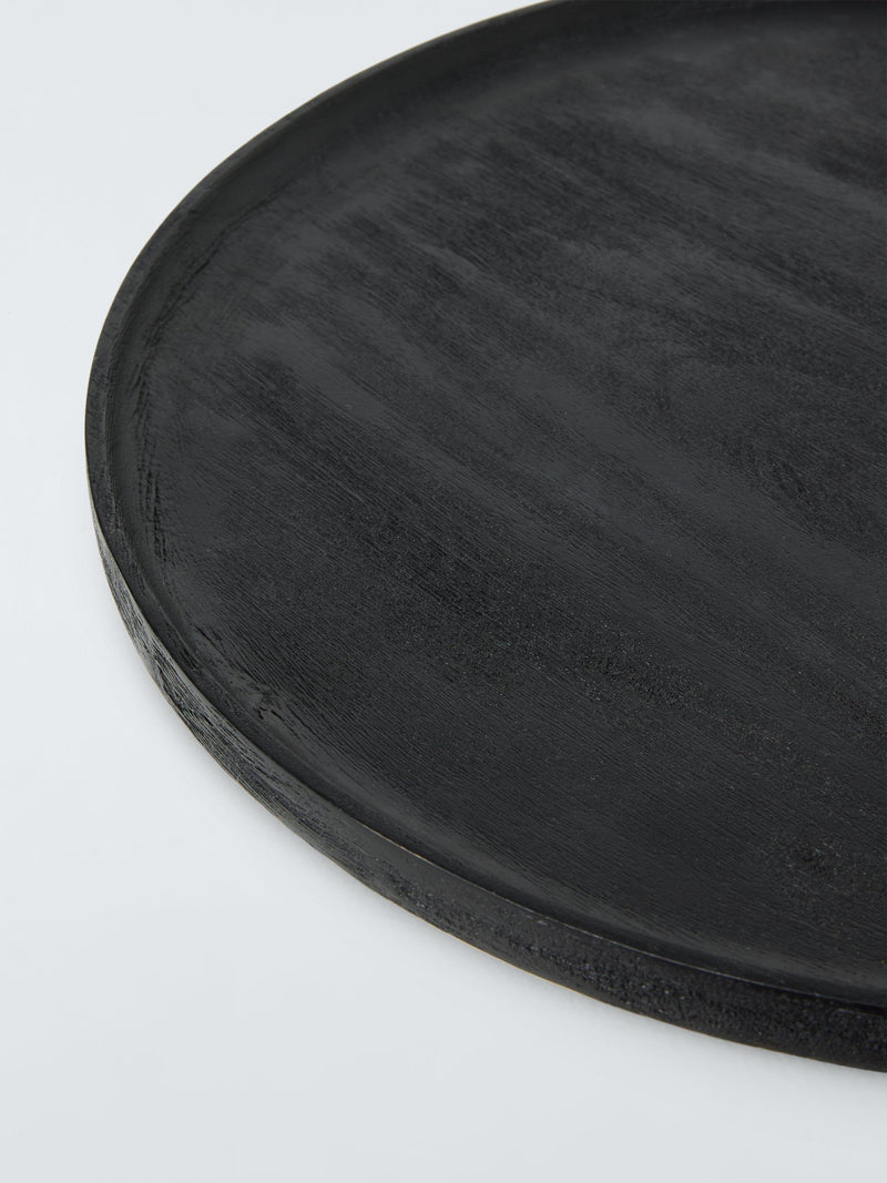 John Lewis rustic black round platter 35cm British brand