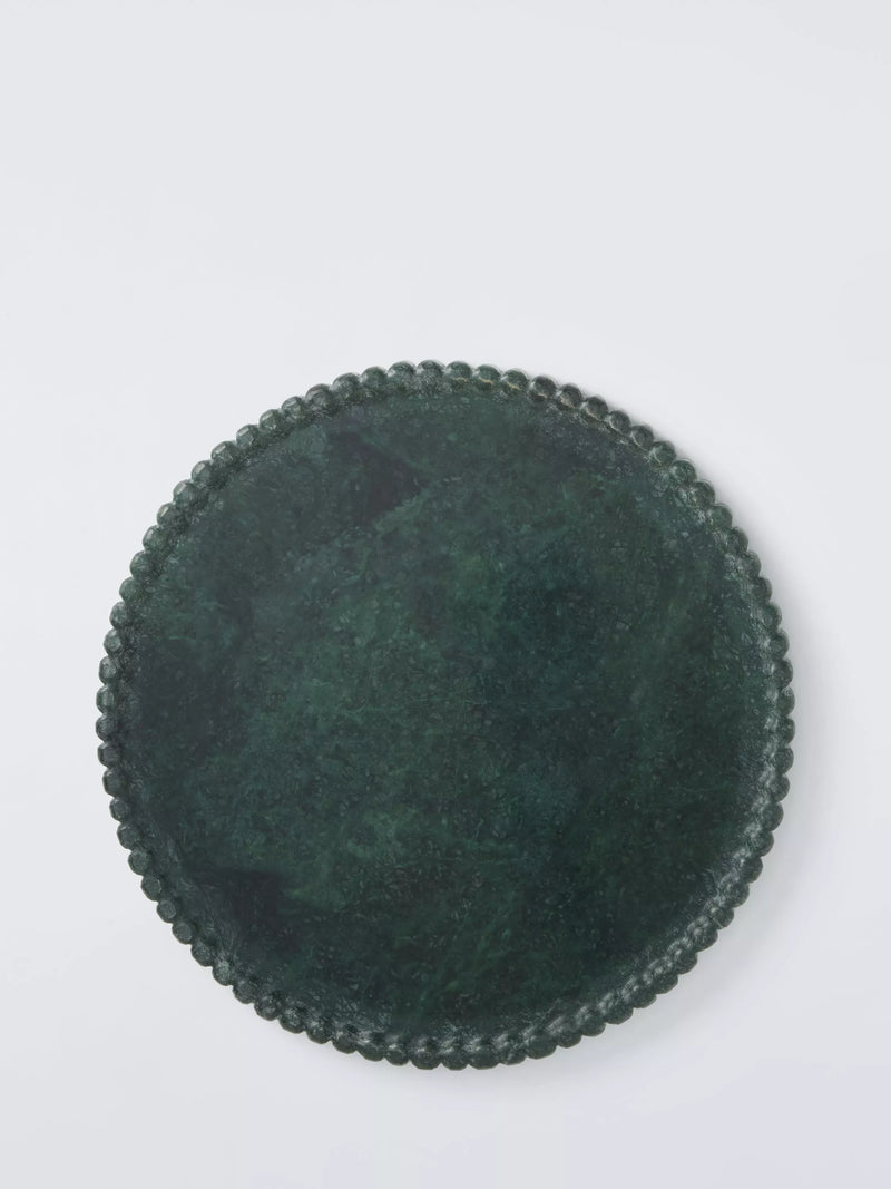 John Lewis beaded Katni green marble serving board 30.5cm (British brand)