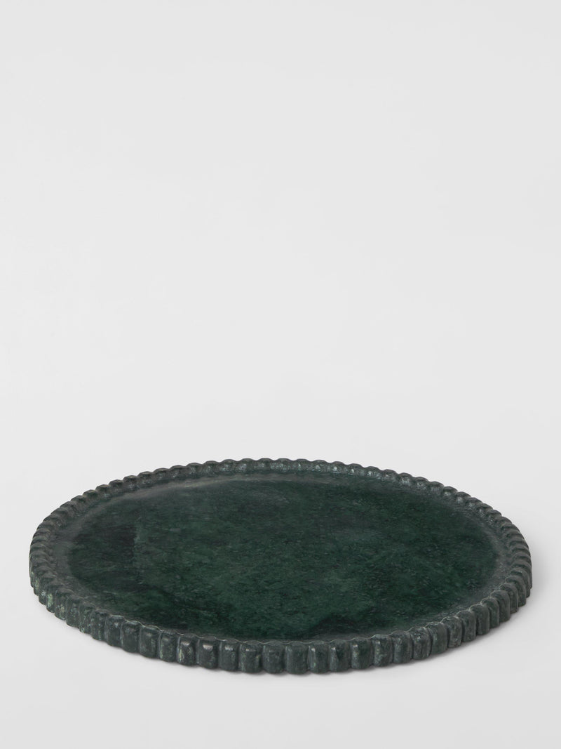 John Lewis beaded Katni green marble serving board 30.5cm (British brand)