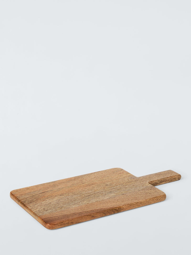 John Lewis natural mango wood rectangular handled serving board, UK version