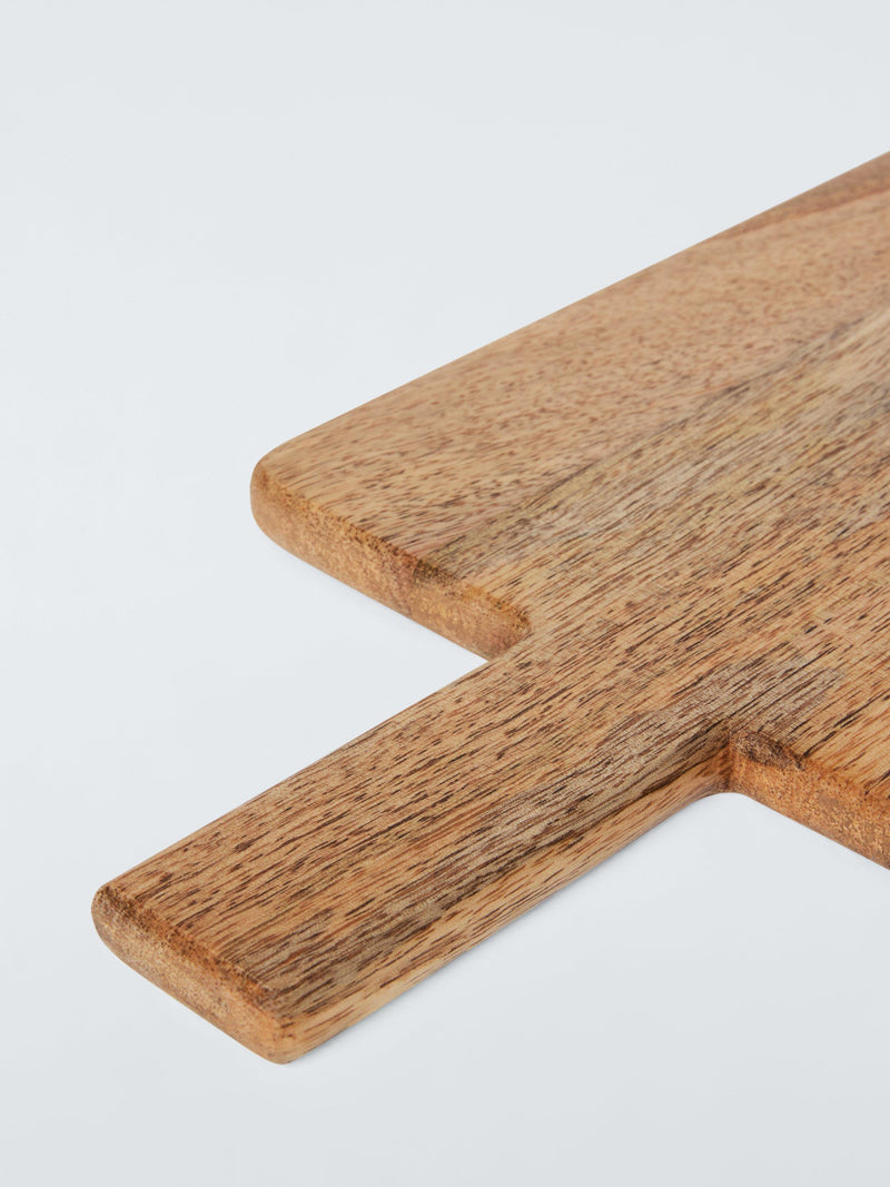 John Lewis natural mango wood rectangular handled serving board, UK version