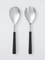 John Lewis John Lewis Rustic Black Stainless Steel Salad Servers Set of 2- Buy online at McGrocer