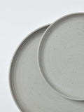 John Lewis dinnerware set speckle glaze grey 12 piece, imported from the UK