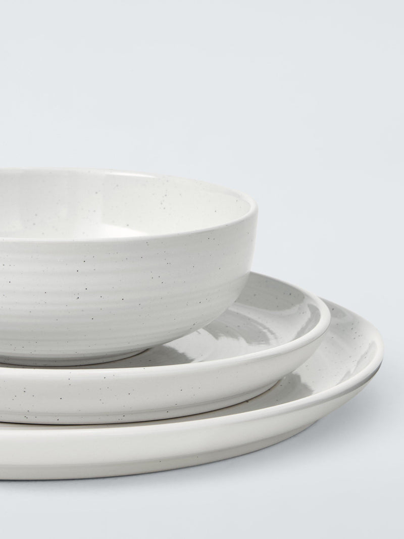 John Lewis 12-piece speckle glaze dinnerware set, imported from the UK