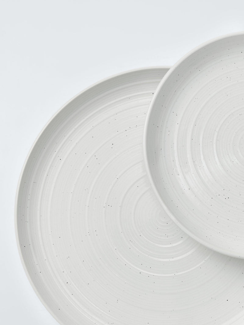 John Lewis 12-piece speckle glaze dinnerware set, imported from the UK