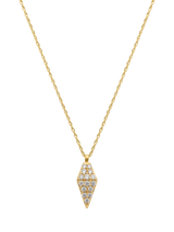 John Lewis Larnauti Lab Grown Diamond 18ct Gold Vermeil 0.25ct Pave Pyramid Pendant Necklace- Buy online at McGrocer