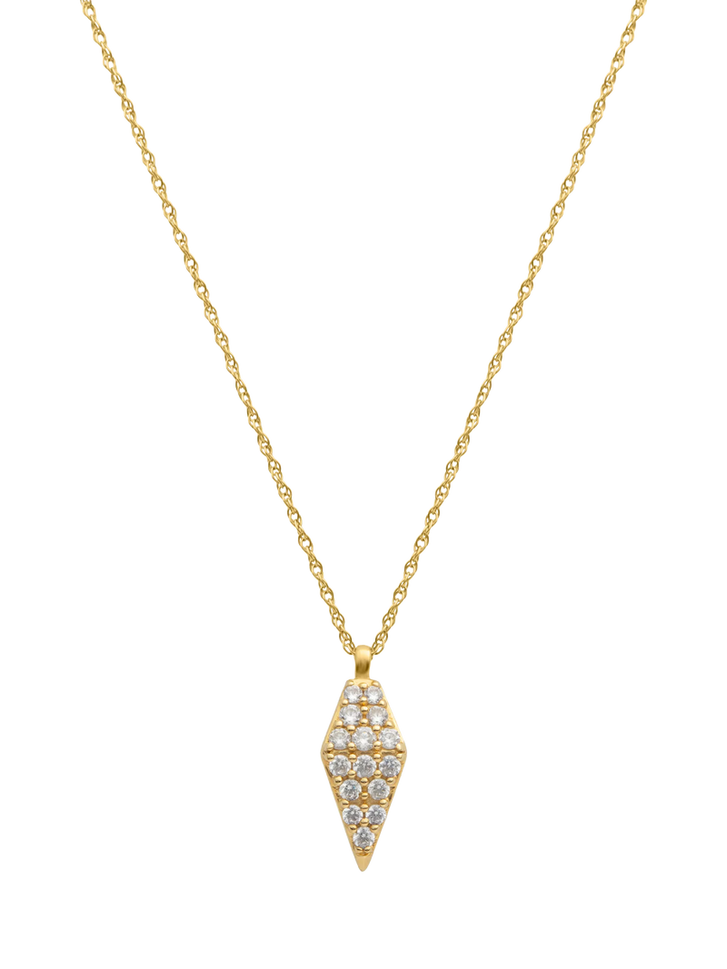 LARNAUTI pyramid pendant necklace 0.25ct diamond, imported from the UK