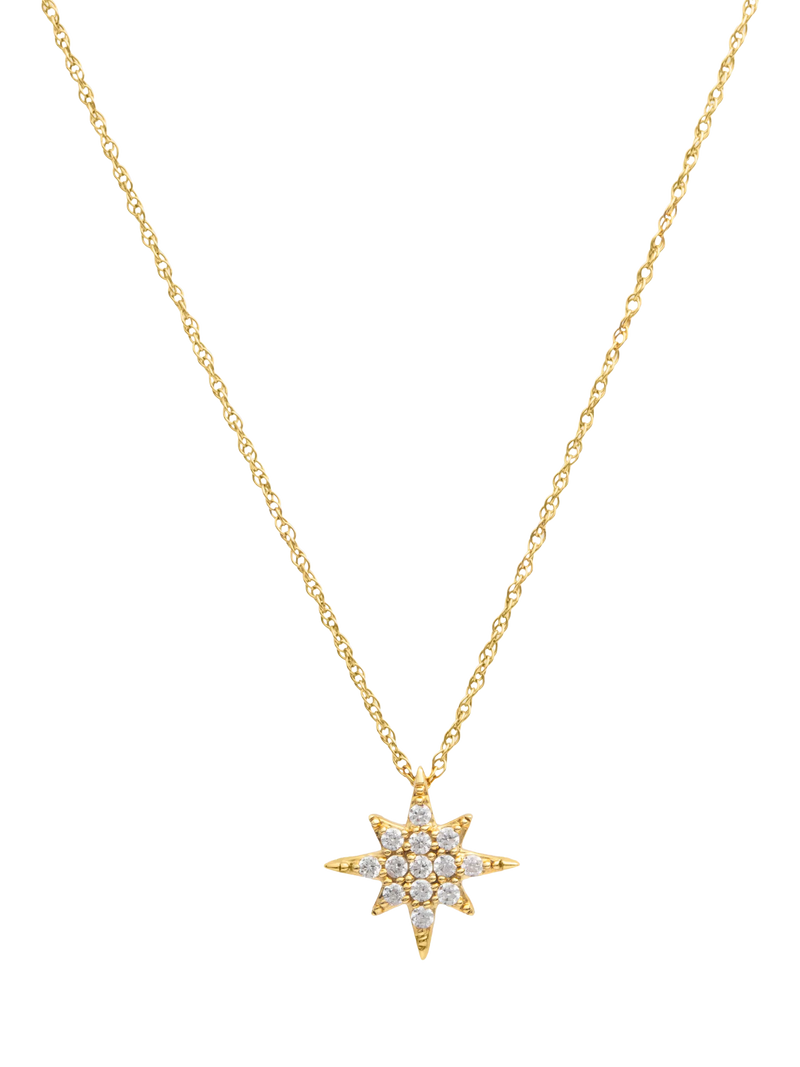 LARNAUTI star pendant necklace pave-set 0.10ct lab-grown diamonds, UK version