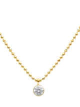 John Lewis LARNAUTI Lombok 18ct Vermeil 0.50ct Round Lab-Grown Diamond Solitaire Pendant Necklace- Buy online at McGrocer