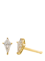 John Lewis LARNAUTI Annecy 0.40ct Lab Grown Diamond Solitaire Stud Earrings in Gold Vermeil- Buy online at McGrocer
