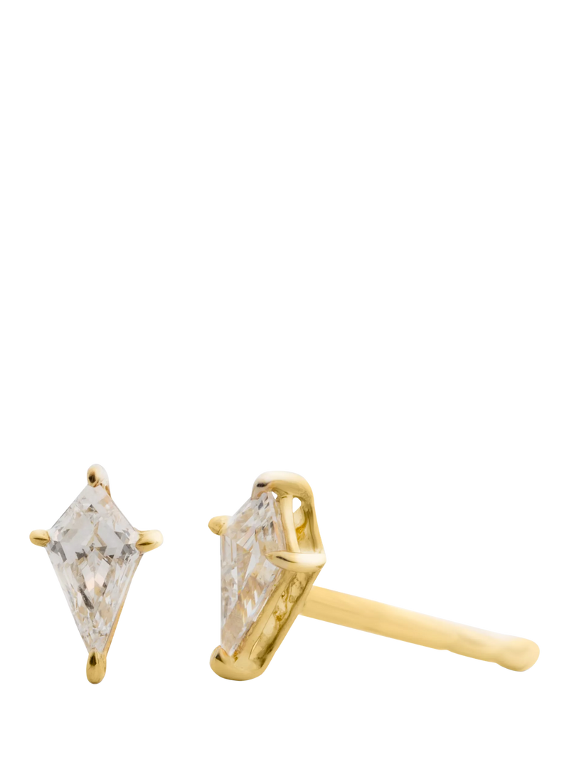 LARNAUTI solitaire diamond stud earrings 0.40ct, imported from the UK