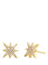 John Lewis LARNAUTI Kerala Lab Grown Diamond Pave Star Stud Earrings 0.12ct 18ct Vermeil- Buy online at McGrocer