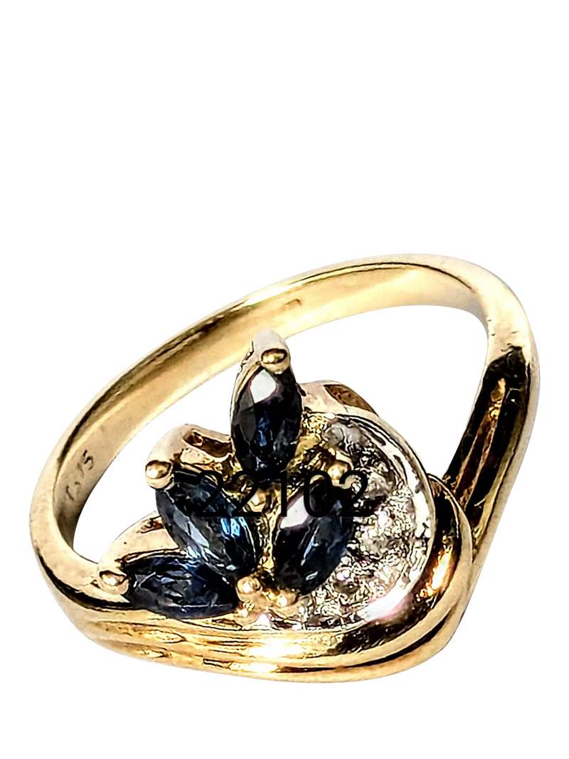 L & T Heirlooms tourmaline diamond ring UK size H - British product