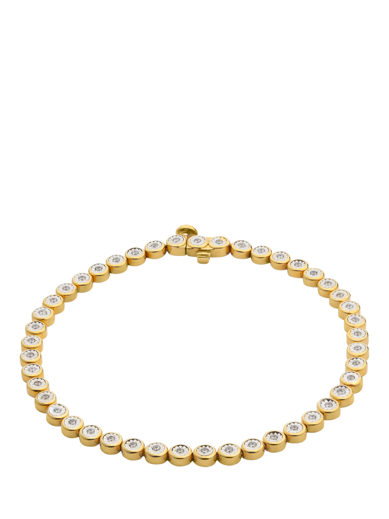 LARNAUTI lab-grown diamond tennis bracelet 18ct vermeil (British brand)