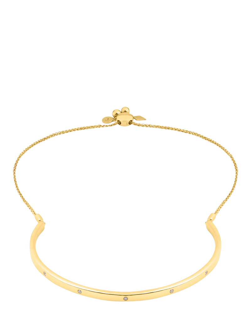 Larnauti lab grown diamond bangle 0.12ct 18ct gold vermeil (British brand)