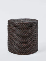 John Lewis John Lewis Lidded Rattan Basket Cacao Small- Buy online at McGrocer