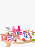 Bigjigs Toys Fairy Town Pink Wooden Train Set UK version