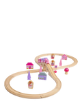 Bigjigs Toys wooden fairy pink train set 35 pieces (British brand)