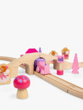 Bigjigs Toys wooden fairy pink train set 35 pieces (British brand)