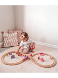 Bigjigs Toys wooden fairy pink train set 35 pieces (British brand)