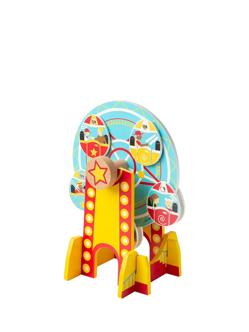 Bigjigs Toys wooden Ferris wheel train tunnel, imported from the UK