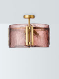 John Lewis textured glass ceiling light antique brass, imported from the UK