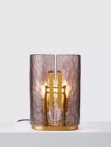 John Lewis John Lewis Cadogan Textured Glass Table Lamp, Antique Brass- Buy online at McGrocer