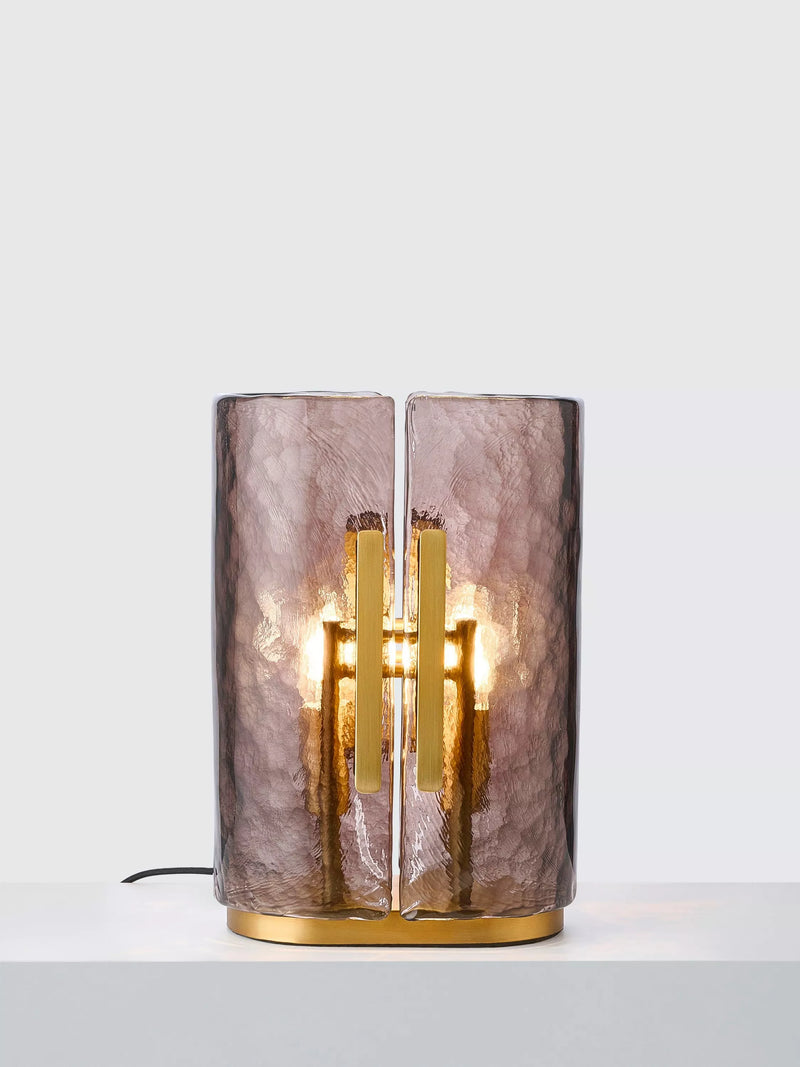 John Lewis Cadogan antique brass textured glass table lamp (British brand)