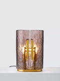 John Lewis Cadogan antique brass textured glass table lamp (British brand)