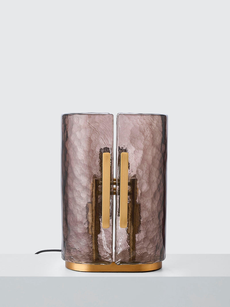 John Lewis Cadogan antique brass textured glass table lamp (British brand)
