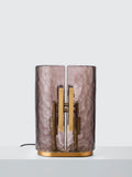 John Lewis Cadogan antique brass textured glass table lamp (British brand)
