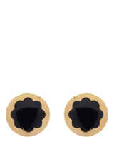 John Lewis Emma Holland Jet Enamel Flower Stud Earrings, Black- Buy online at McGrocer