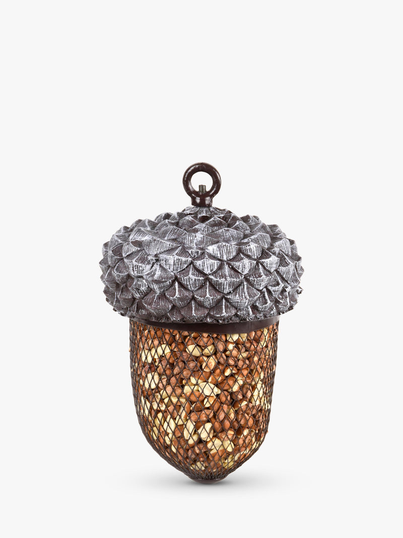 Fallen Fruits acorn bird feeder grey - British product