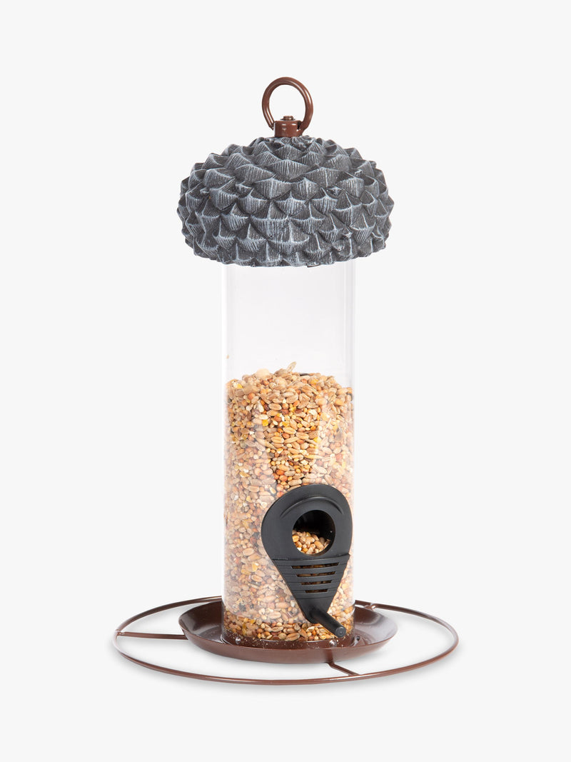 Fallen Fruits acorn silo bird feeder grey (British brand)