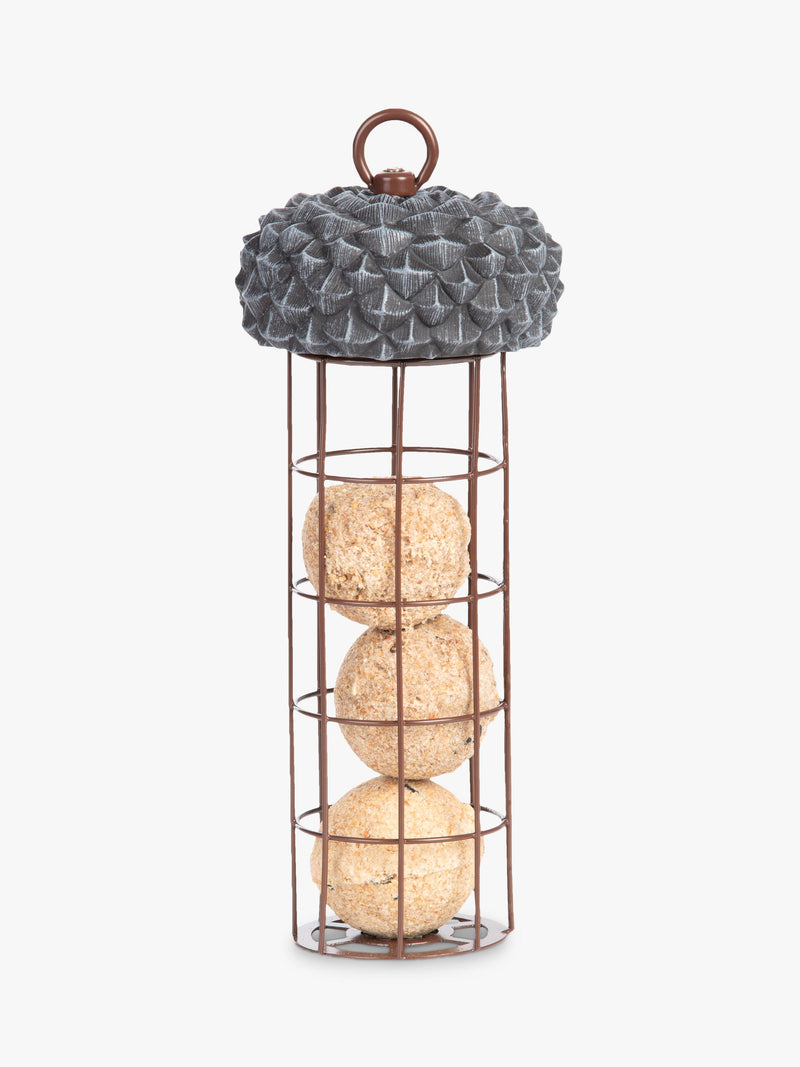 Fallen Fruits acorn suet ball bird feeder, UK version