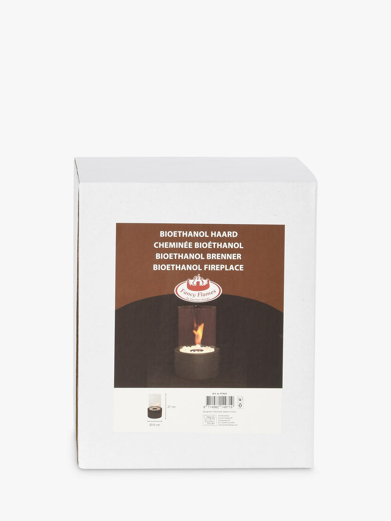 Fallen Fruits bioethanol round garden fireplace black - British product