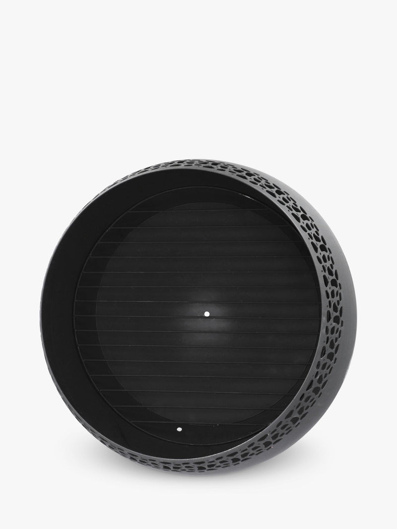 Fallen Fruits Speckle Fireball Firepit black steel, UK version