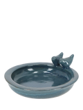 Fallen Fruits ceramic bird bath blue 10.8x28.9x26.9 cm, imported from the UK
