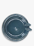 Fallen Fruits ceramic bird bath blue 10.8x28.9x26.9 cm, imported from the UK