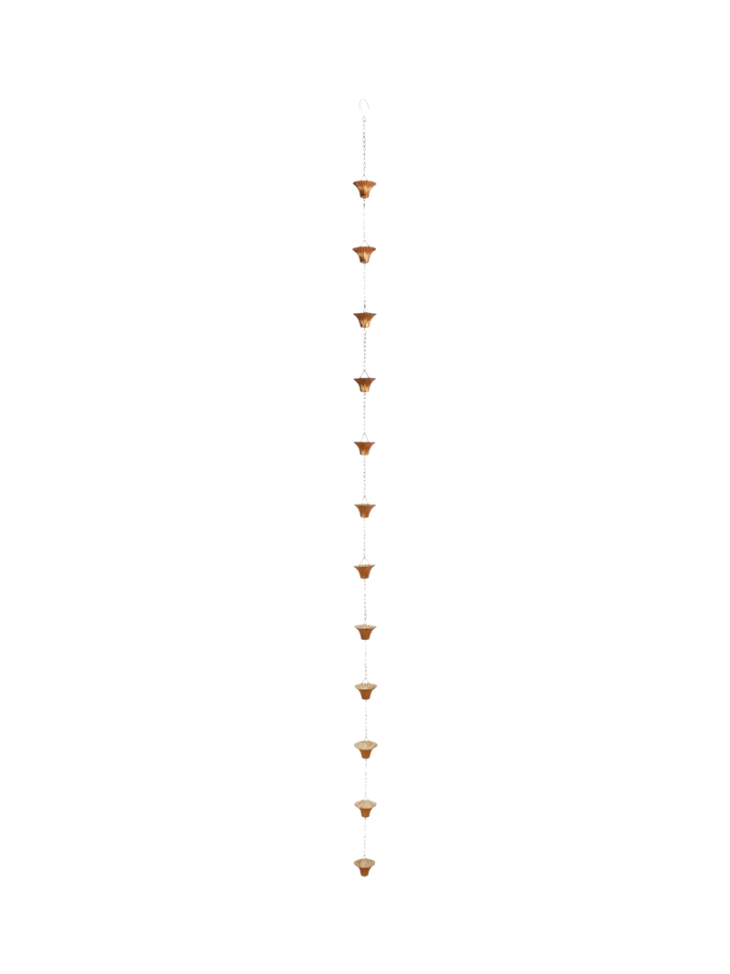 Fallen Fruits copper plated rain chain, UK version
