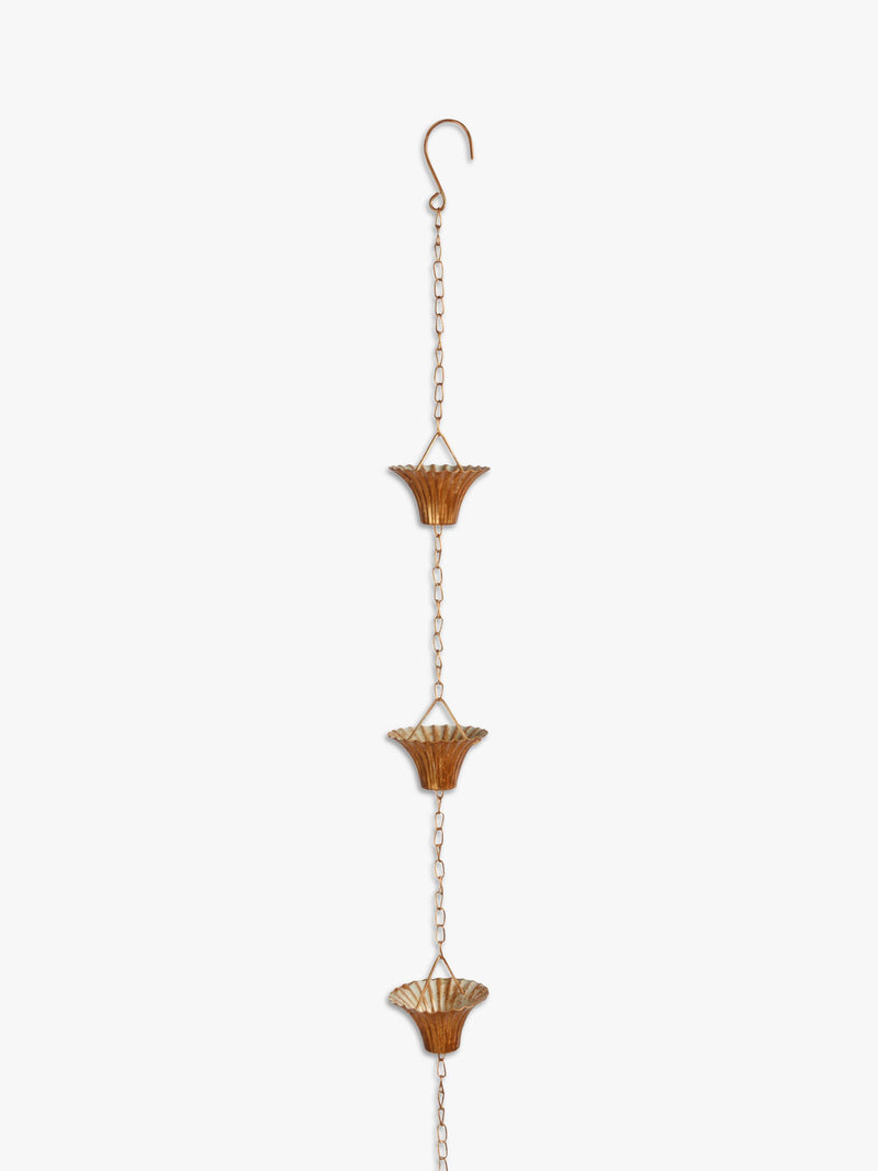 Fallen Fruits copper plated rain chain, UK version