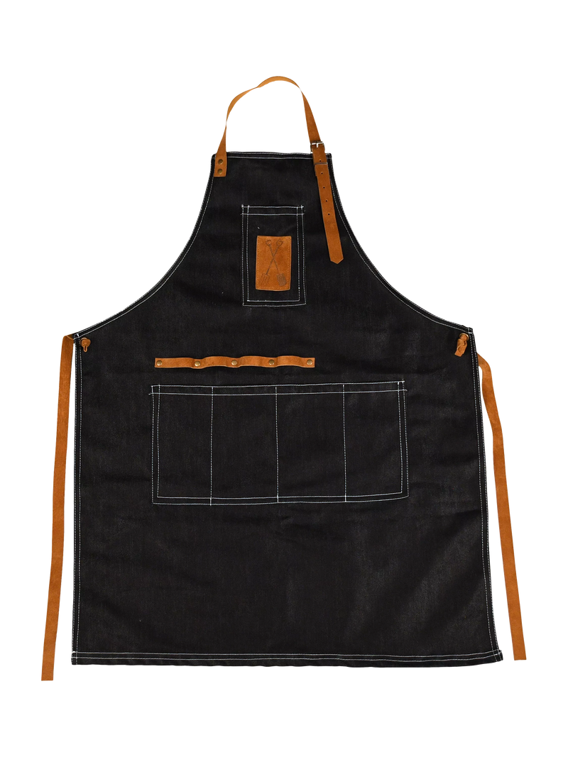 Fallen Fruits denim garden apron (British brand)