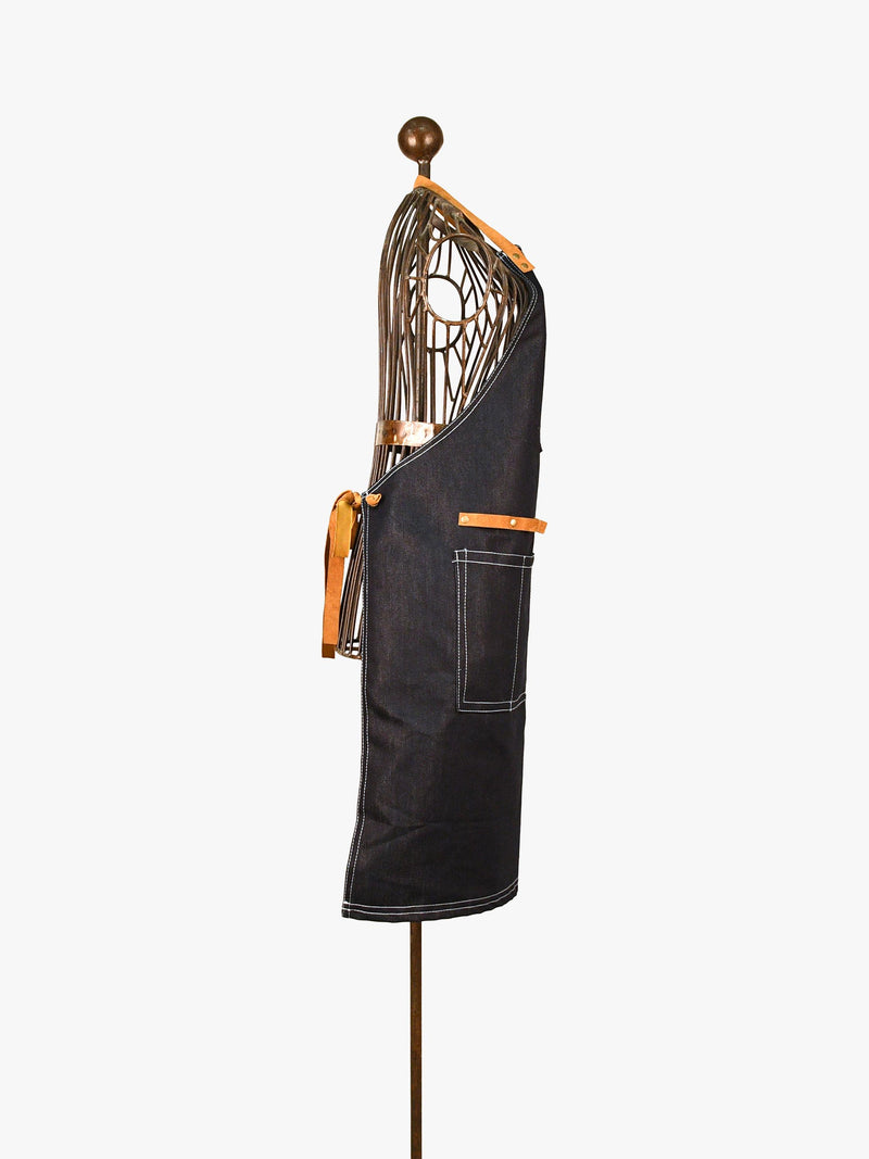 Fallen Fruits denim garden apron (British brand)