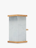 Fallen Fruits oak wood bird table with steel roof, UK version