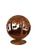 Fallen Fruits Woodland Globe Firepit, rust (British brand)